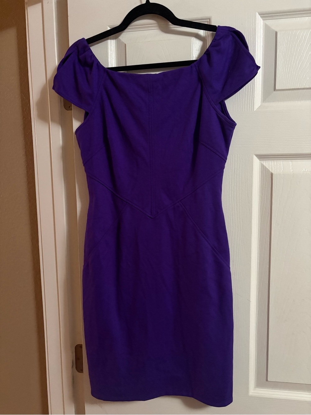 Diane von Furstenberg dress Y2K cap sleeve purple office career vintage VTG 8